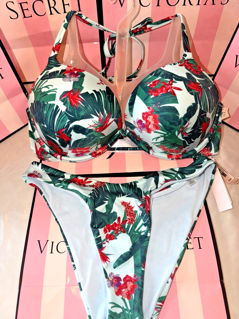 Victorias Secret Bombshell Swim Suit 36C Small Brazilian Bottoms